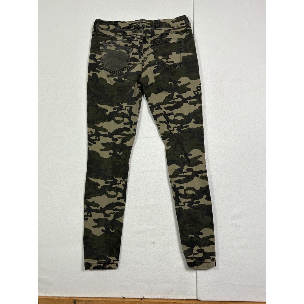 Ashley Mason Womens Size 7 Camouflage Skinny Jeans Green Camo Stretch Pants